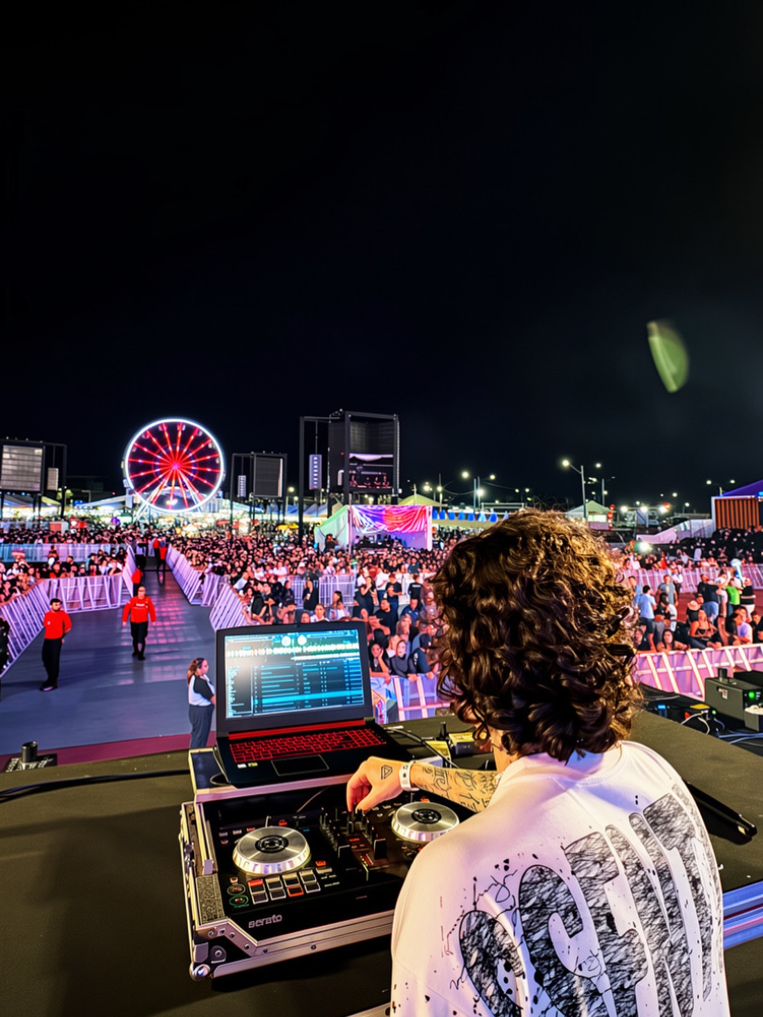 DJ VG PR comandando o palco do FESPOP Festival diante do público